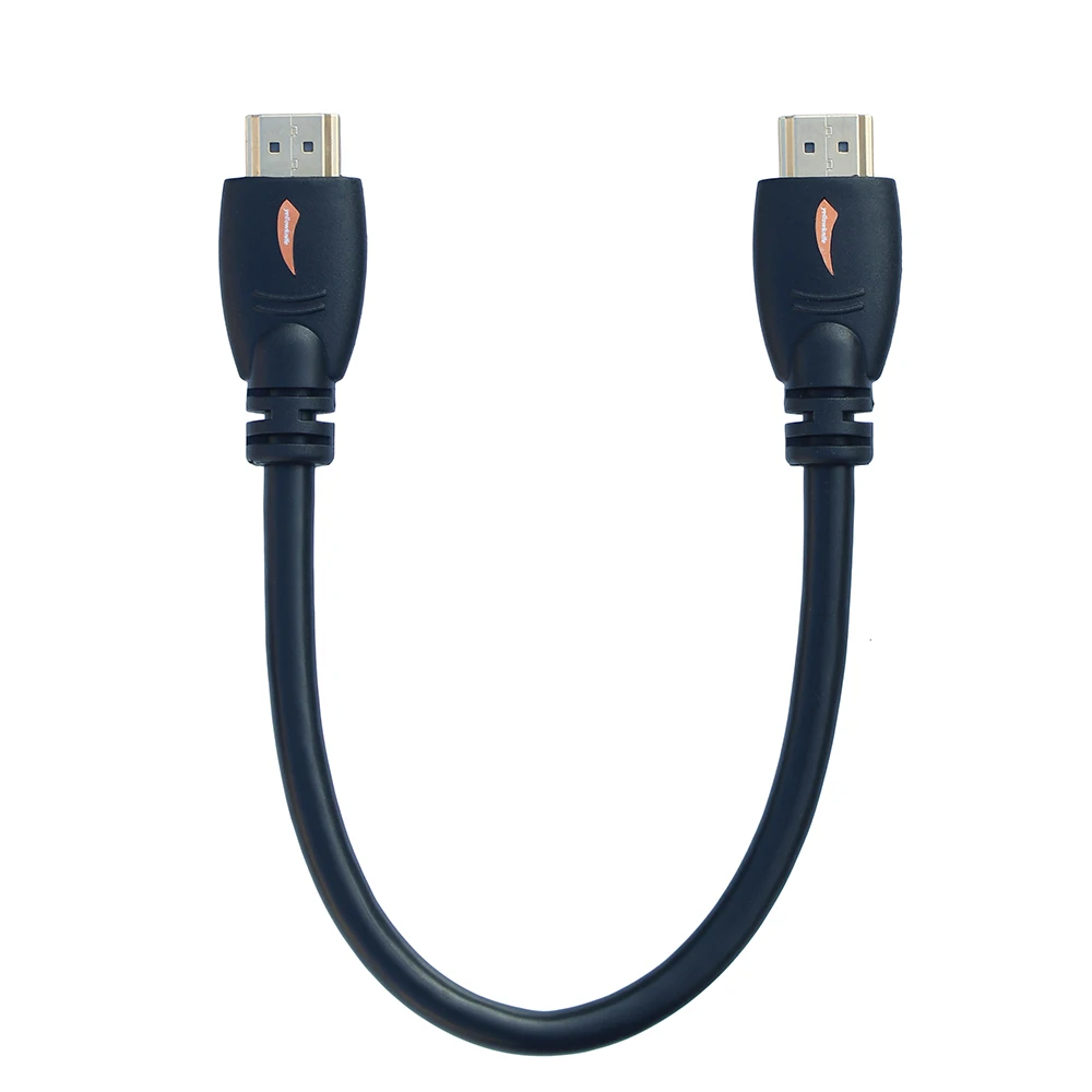 20cm V2.0 HD-compatible Cable Male Goldden Plated Short Connector Cable Cord 1080P For TV BOX Computer Moniter