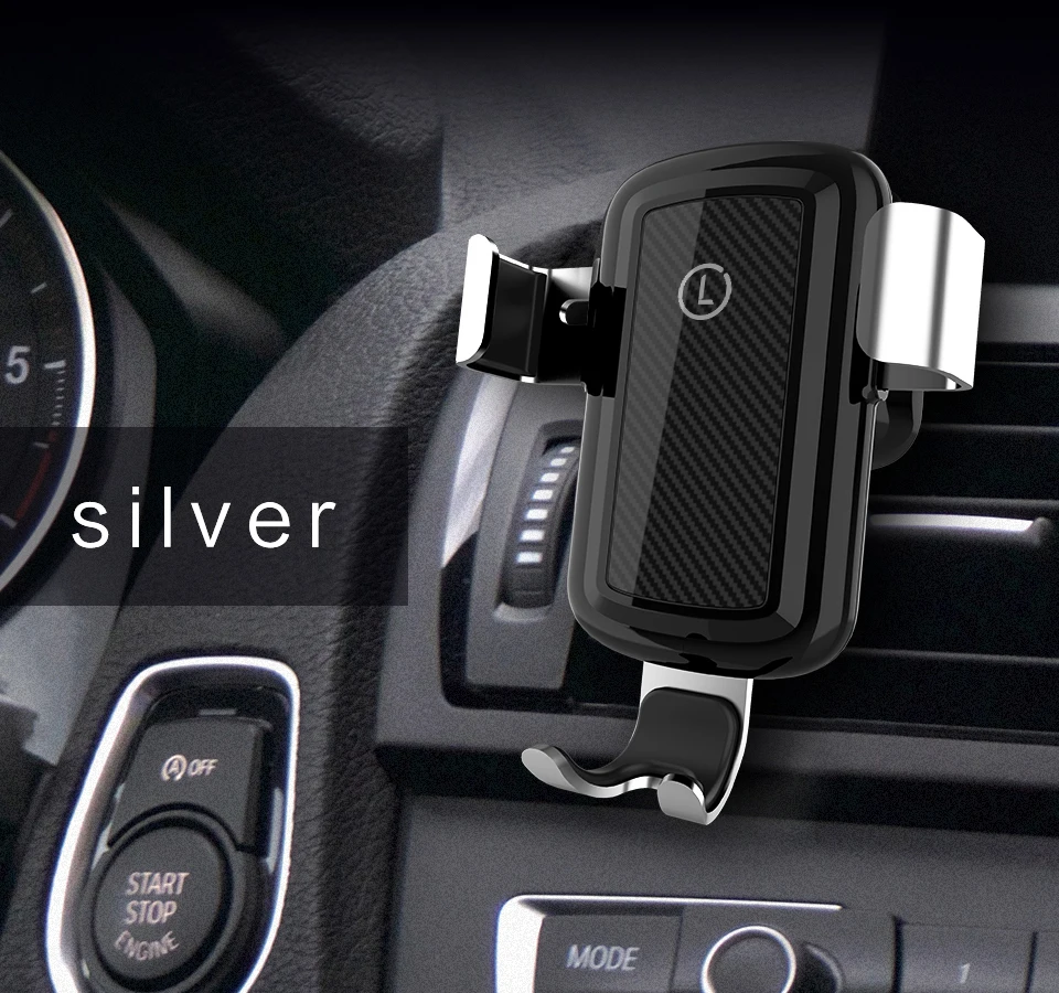 Licheers Qi Беспроводное зарядное устройство Gravity Air Vent автомобильное крепление Беспроводная зарядка для samsung iPhone X XR XS MAX 8 в автомобильный держатель телефона