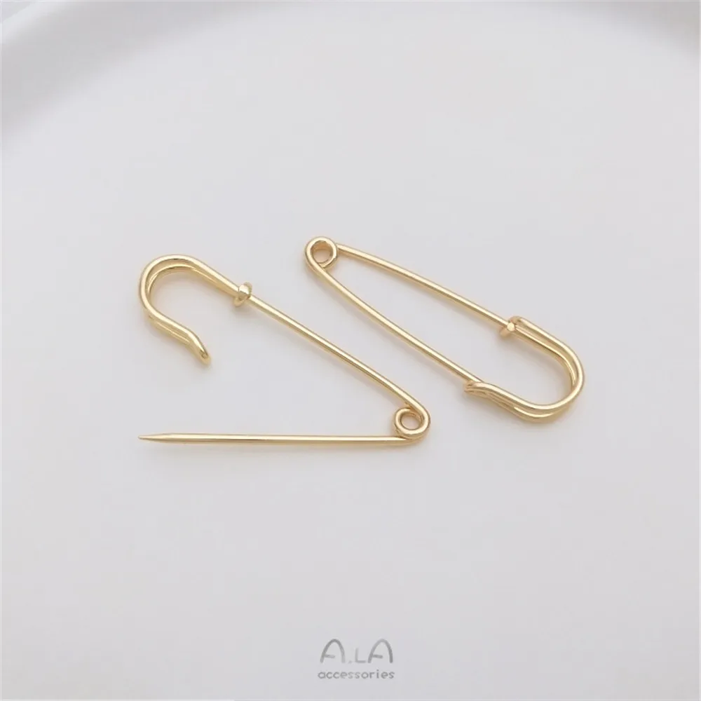 18K 골드 도금 브로치 걸쇠 브로치 색상 보존 액세서리 DIY 수제 재료