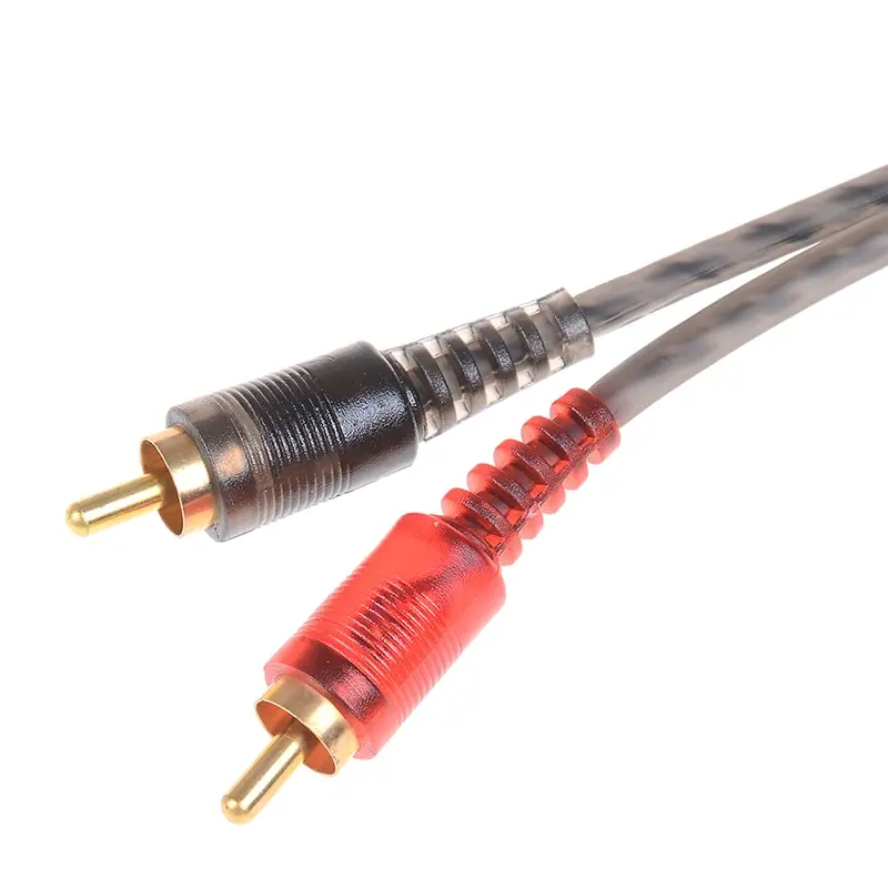Автомобильный аудио 1RCA разъем на 2RCA штекер Y разветвитель Кабель преобразователь