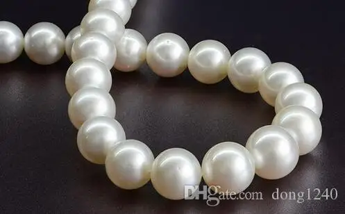 

18 "de 10-11 MM NATURAL genuino de agua dulce blanco redondo perfecto collar de perlas de plata 925