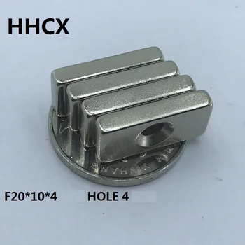 

10pcs/lot magnet 20x10x4 hole 4 N35 Strong Square NdFeB Magnet 20*10*4 hole 4 Neodymium Magnets for moto