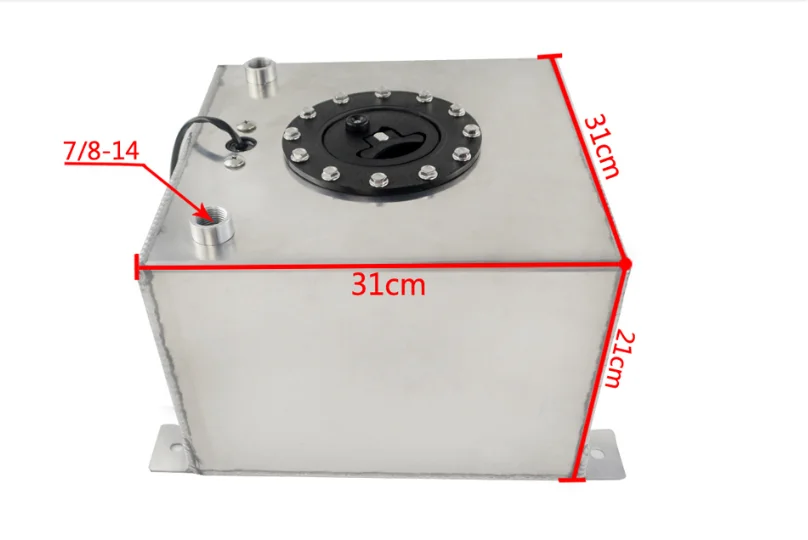 Универсальный алюминиевый масляный бак 20 л, масляный бак с датчиком, топливный бак 20 л с крышкой/пеной внутри