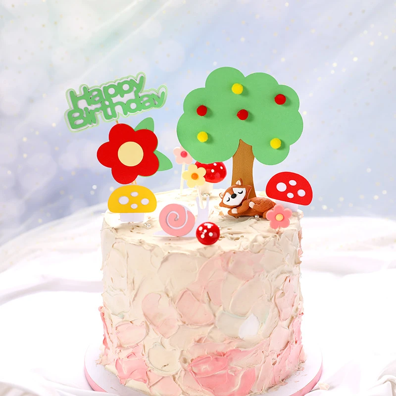 Decoration De Gateau D Anniversaire Mignon Ornement De Gateau Arbre A Fruits Mori Fleur Joyeux Anniversaire Bricolage Decoration De Fete D Anniversaire Pour Enfants E Aliexpress