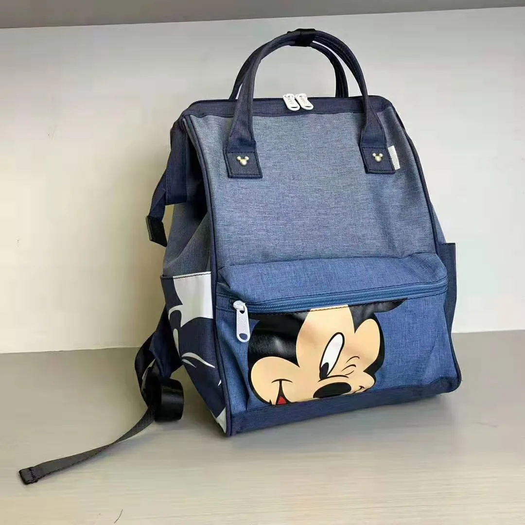 Рюкзак с Микки Маусом, вместительный холщовый рюкзак, женский рюкзак через плечо, женский рюкзак для путешествий, сумка для хранения, Mochila Feminina - Цвет: blue