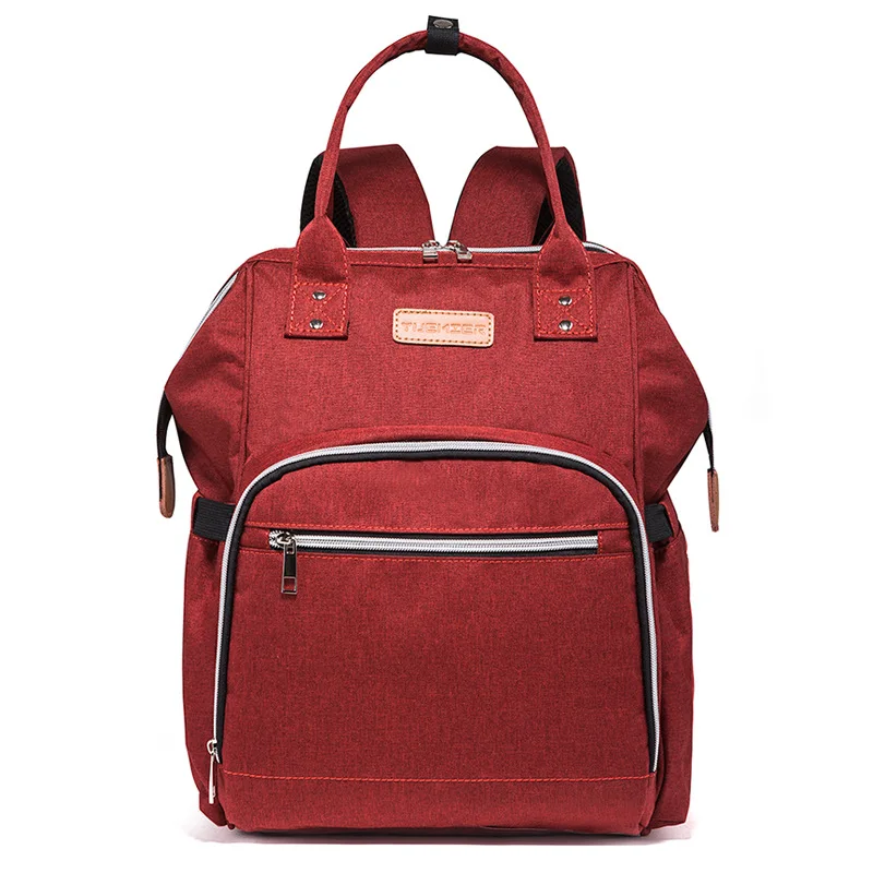 Модная сумка для подгузников для мам, сумка для подгузников для мам, Большая вместительная детская сумка, рюкзак для путешествий, дизайнерская сумка для ухода за ребенком - Цвет: red
