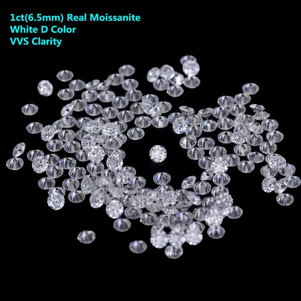 

1ct Moissanite Loose Stone White D Color VVS Beads Diamond DIY Raw Material Hearts And Arrow Drop Shipping