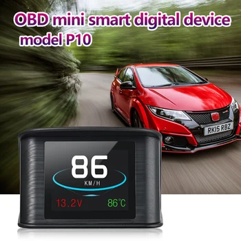 

P10 Hud GPS OBD Computer Car Speed Projector Digital Speedometer Display Fuel Consumption Temperature Gauge Diagnostic Tool