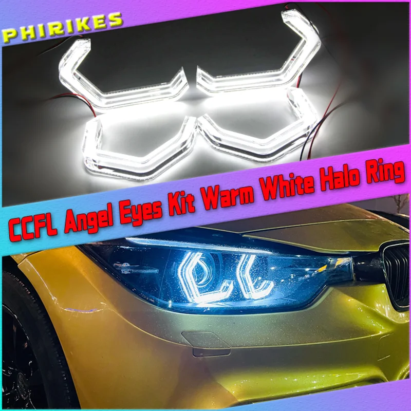 

LED Angel Eyes M4 Style Iconic For BMW 2 3 4 Series F30 F31 F32 F34 E90 E60 F10 F80 F82 F83 Xenon/Halogen Lens Headlight DTM DRL