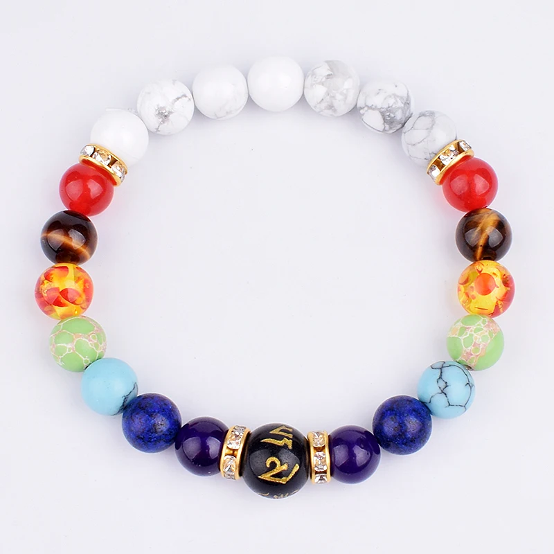 Diffuser 7 Chakra Bracelets Men Women Natural Lava Stone Crystal Healing Anxiety Jewelry Mandala Yoga Meditation Bracelet Gift beaded bracelet stone bead bracelet natural stone bracelet crystal bracelet volcanic stone bracelet