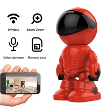 1080P WiFi Robot IP Camera Pan Tilt Security WiFi Camera Support P2P Night vision Motion Detection Two way Audio+TF Card Slot