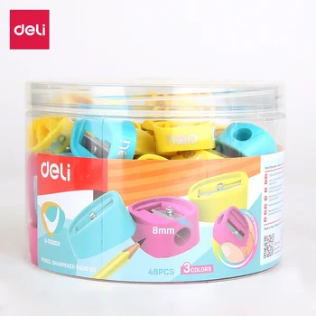 

DELI ER00803 Mini pencil sharpener pencil cutter 1Tube(48PCS) sharpener knife smooth sharpening school accessories stationery