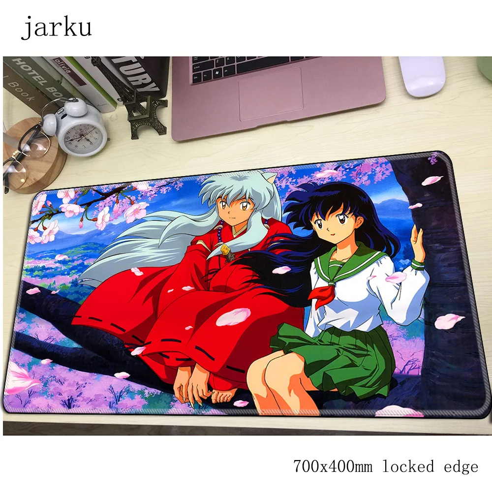 Inuyasha коврик для мыши геймер 700x400 мм коврик для мыши notbook большой игровой коврик для мыши большой Рождественский подарок коврик для мыши стол для компьютера padmouse
