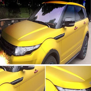 

SUNICE 60"x12"(152x30cm)Gold Auto Premium Car Satin Matte Chrome Plating Vinyl Film Wrap Sticker Sheet Air Release