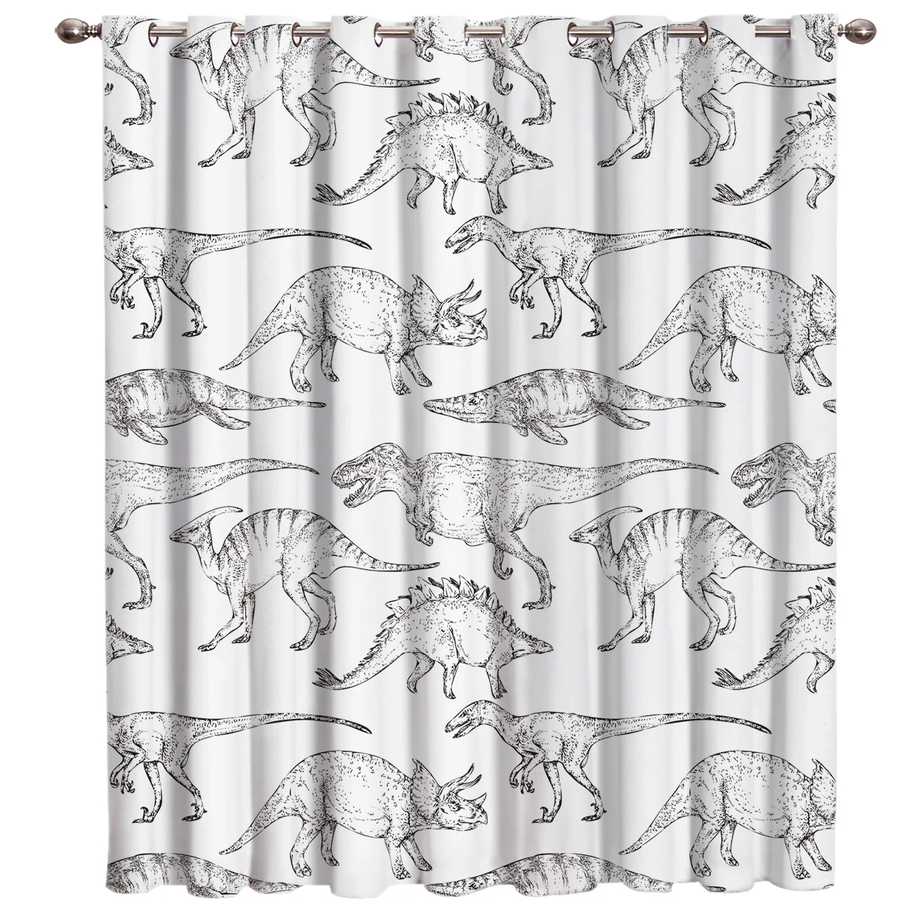 

Hand Draw A Dinosaur Window Treatments Curtains Valance Window Curtains Dark Living Room Curtains Bathroom Bedroom Drapes Fabric