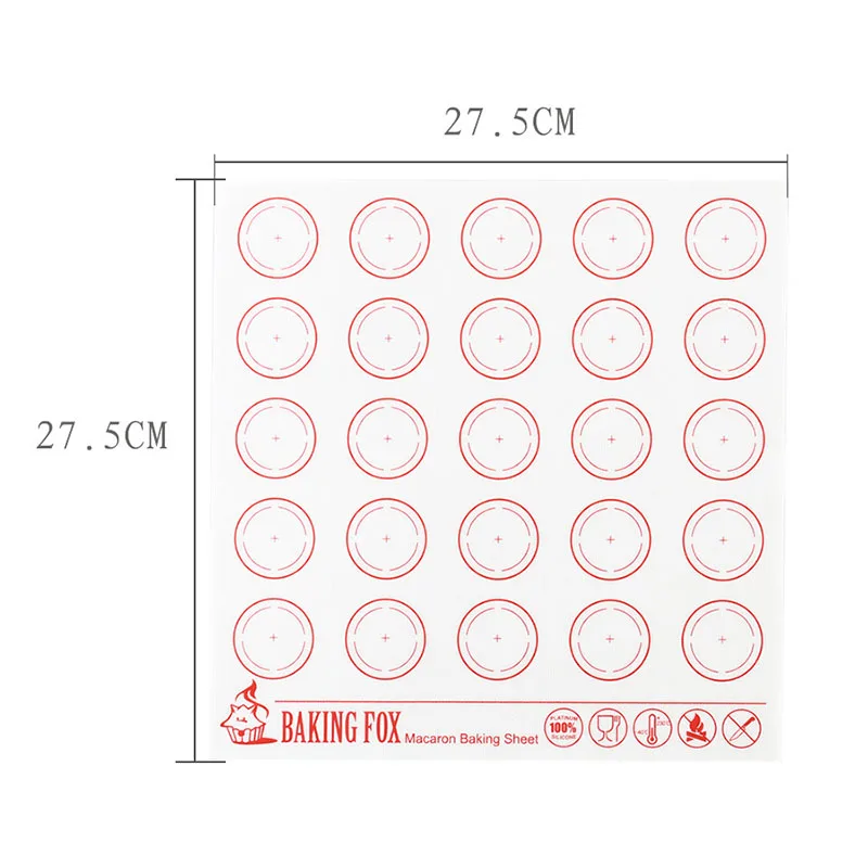 Unibird 1 шт 27,5x27,5 см силиконовый коврик для выпечки высокая термостойкость стекловолокно печенье Макарон кондитерские формы для печенья Кондитерские ролики