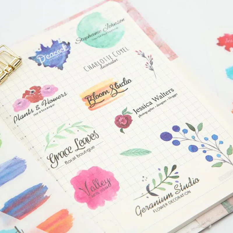 6 шт./пакет оригинальные с сердцем водонепроницаемые наклейки художественные для