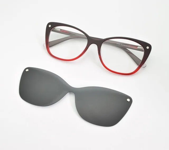 Cat Eye Brillen Katze Gläser Frauen Brillen Rahmen Polarisierende Clip Auf Sonnenbrille  Magnet Nachtsicht Brille Fahren - AliExpress Kleidungaccessoires
