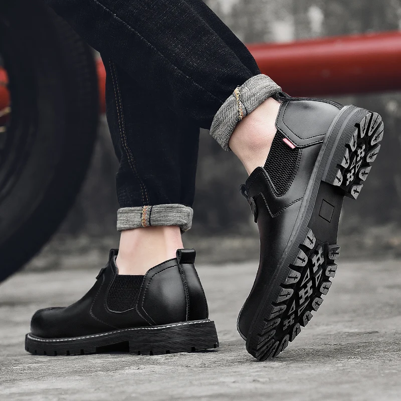 Men's shoes 2019 spring and autumn brand fashion British style new personality natural leather outdoor shoes waterproof non-slip Men's shoes 2019 spring and autumn brand fashion British style new personality natural leather outdoor shoes waterproof non-slip