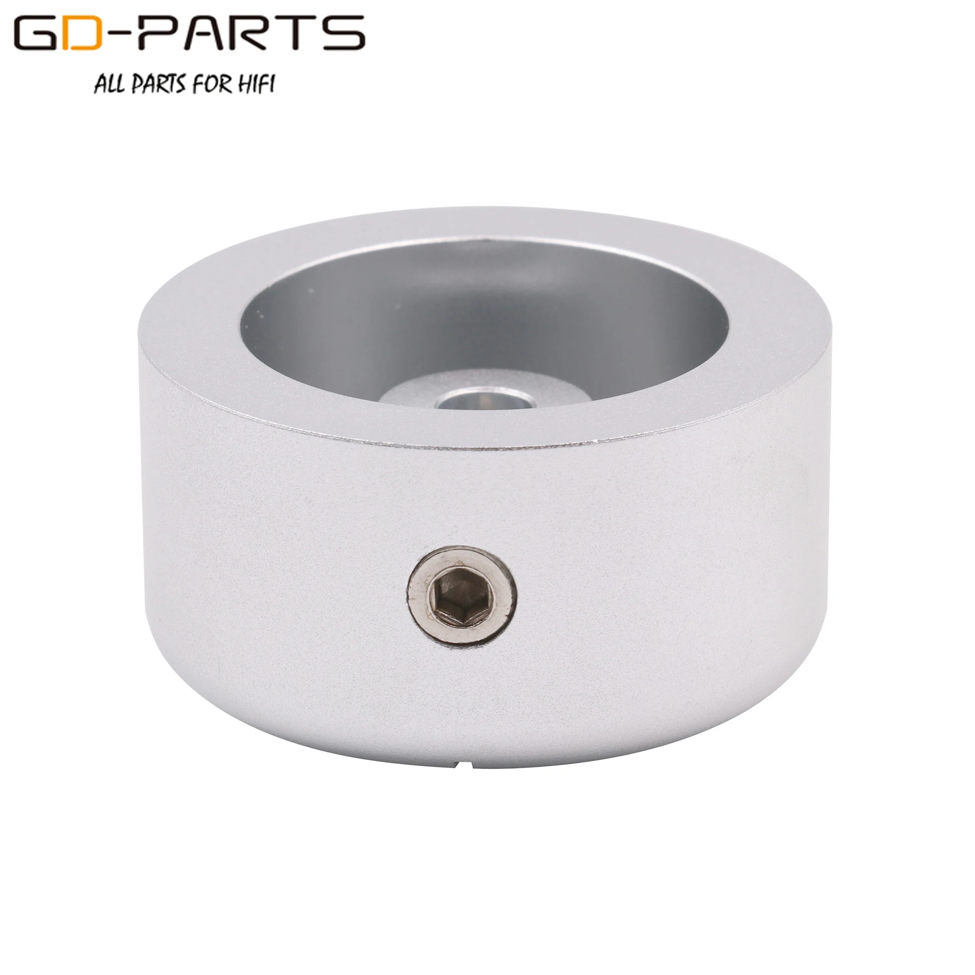GD-PARTS 실버 가공 솔리드 알루미늄 노브, AMP 스피커용, 비닐 턴테이블 레코더, 전위차계 볼륨 컨트롤, 44x25mm, 1PC