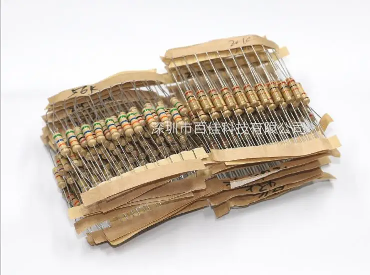

500-Piece 50 PCs Specification Each Specification 10 PCs Carbon Film Resistor Pack 1R2-1M 1/2W