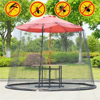 

Mosquito Net Table Umbrella Cover Sunscreen Anti Insect Patio Mesh Outdoor Garden Sun Protection Zipper Closure Mosquito Net