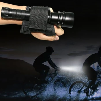 

Outdoor Underwater Scuba Diving Dive LED Torch Flashlight Holder Soft Black Hand Arm Mount Wrist Strap Glove