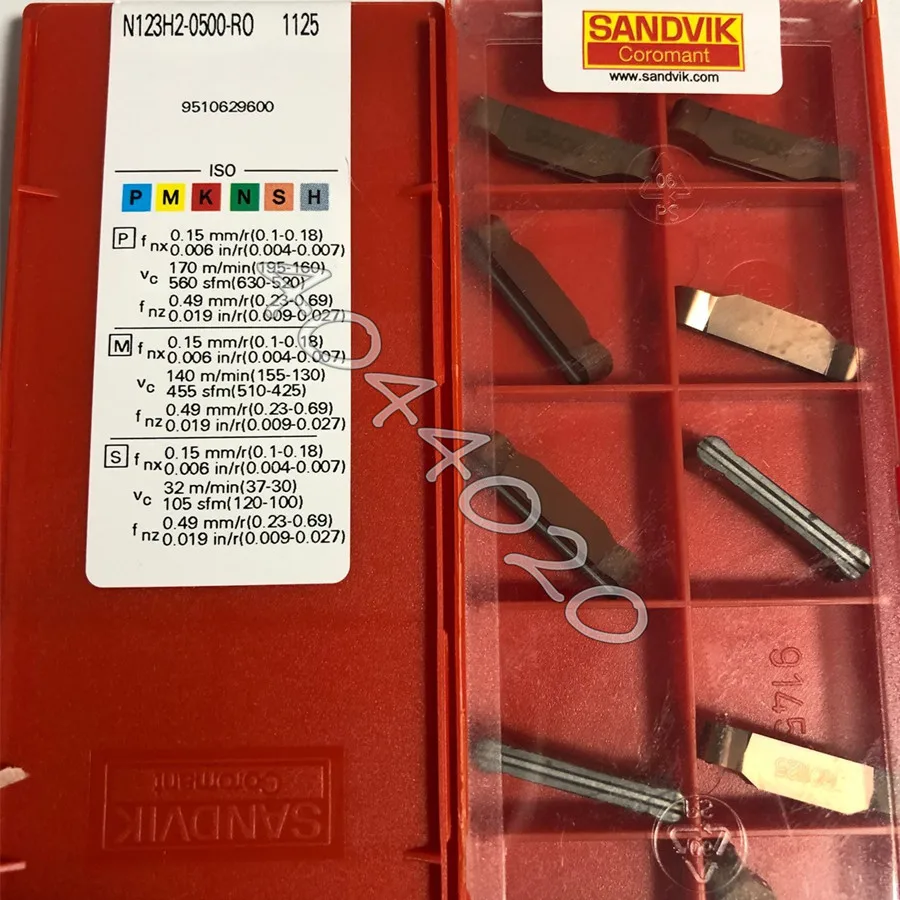 

Sandvik coromant N123H2-0500-RO 1125 R2.5 5 мм карбидные вставки 10 шт.