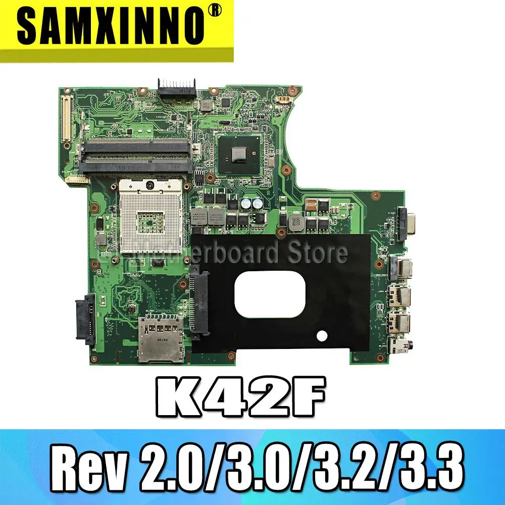 K42F материнская плата Rev 2 0/3 2/3 3 HM55 PGA989 для For Asus P42F X42F A42F ноутбука тест OK|main board|notebook