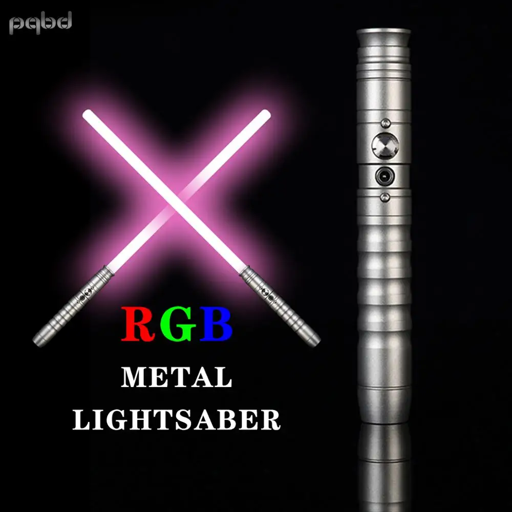 

pqbd RGB Lightsaber 11Color Changing Metal Handle Material Children Gift LED Luminous Lamp Toys