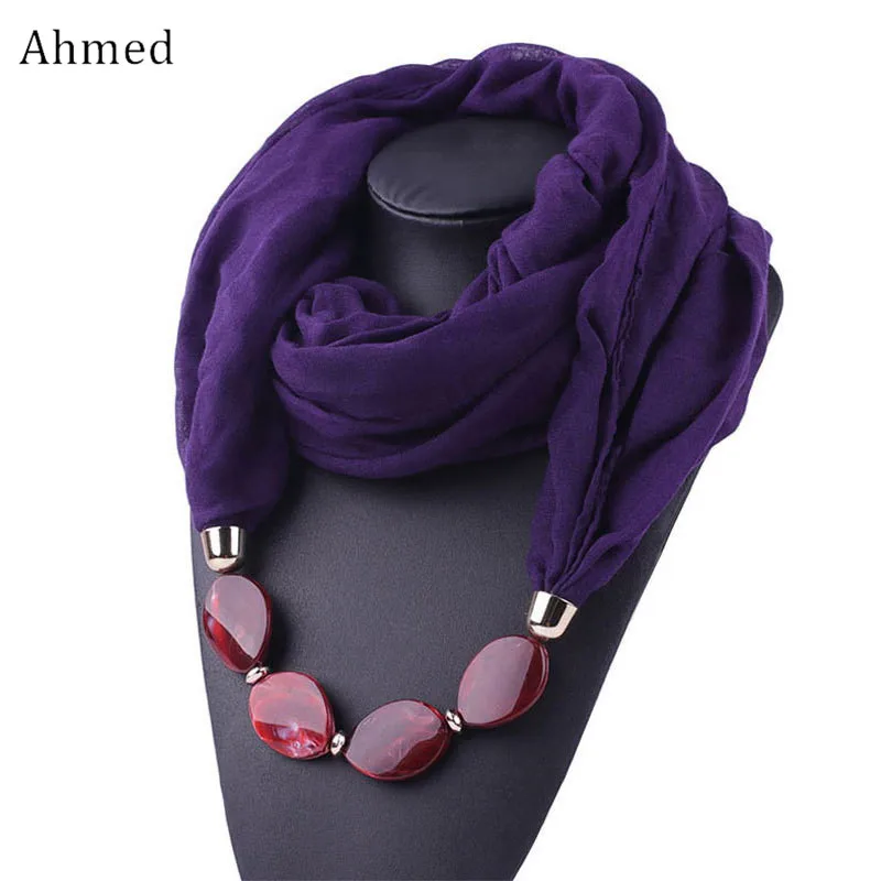 Ahmed новое поступление геометрические круглые бусины из смолы воротник ожерелье