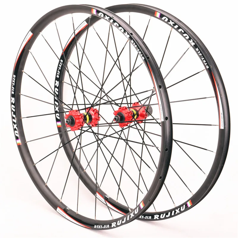 

700C Road Bike Wheelset Aluminum Double-deck Wheels 25mm Depth Disc Brake 24 Holes QR 9mm F100mm R135mm