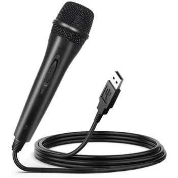 

USB Wired Microphone for Nintendo Switch Wii PS4 Slim Pro PS3 Xbox 360 One S PC Karaoke Mic Microfone with 4.7m/15ft cable