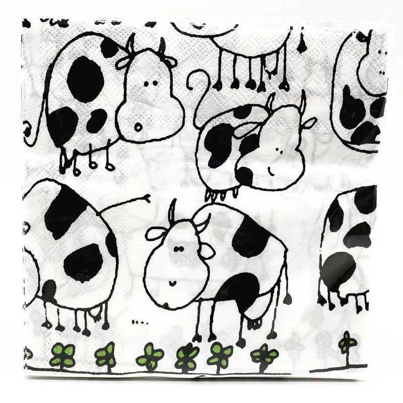 Cartoon Animal Cow Print Theme Birthday Party Decoration Cup Plate Tablecloth Balloon Party tableware Set Baby Shower Supplies 