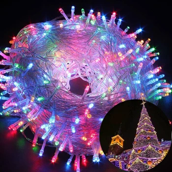 

5M 10M 20M 50M 100M Garland Waterproof Fairy Led String Light 8 Modes Christmas Light Holiday Wedding Party Outdoor Lights