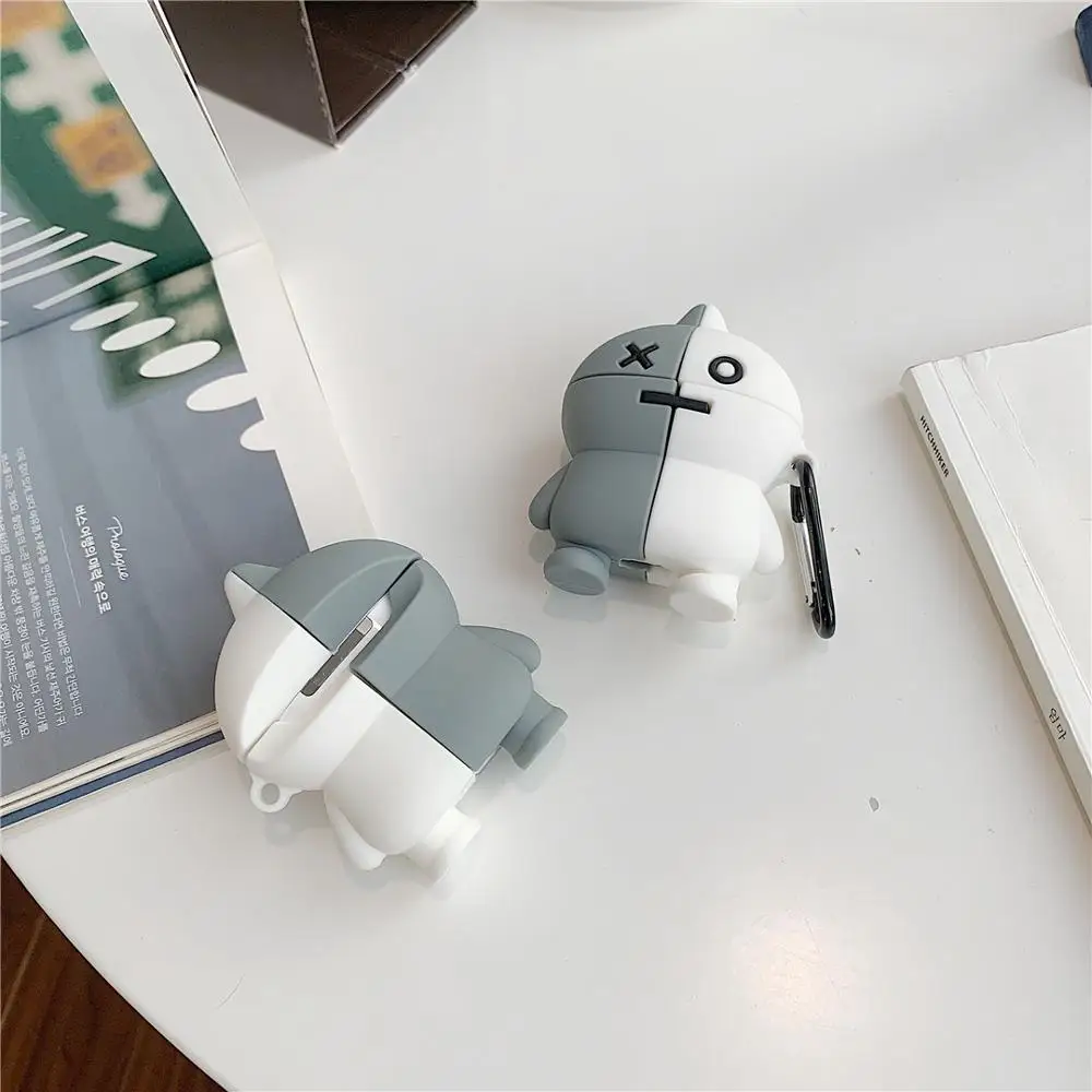 Милый 3D мультфильм анти-осень Южная Корея силиконовый наушник чехол для Apple AirPods 1/2 беспроводной bluetooth чехол для гарнитуры