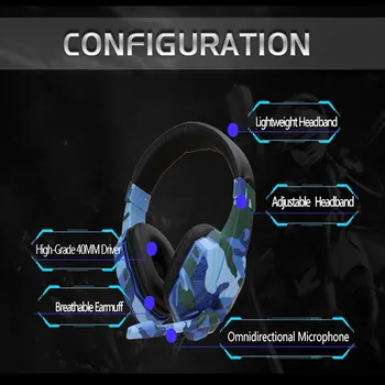 

Head-mounted Gaming Headset 3.5mm Jack Headset Microphone Wired Stereo Bass PS4 USB Headphones LED Light Computer PC Earphone