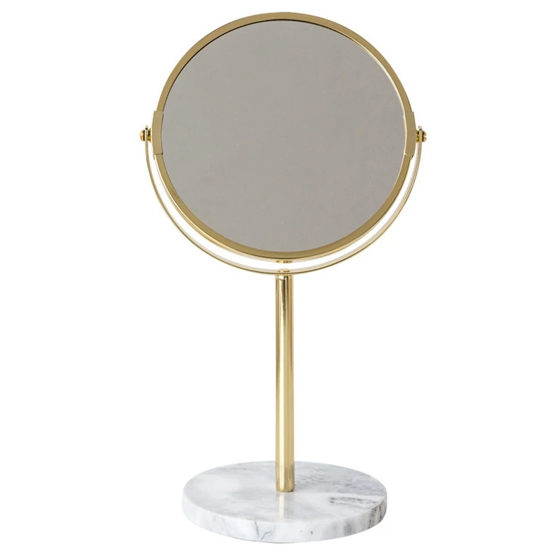 

HTHL-Makeup Mirror Desktop Mirror Gold + Marble Make-Up Mirror Best Christmas Gift-01