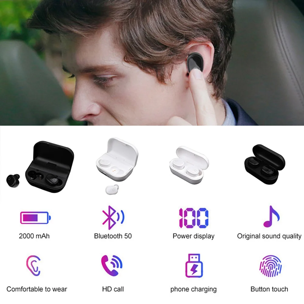KISSCASE, Bluetooth 5,0, беспроводные наушники, стерео, объемная гарнитура, гарнитура, наушники для игр, Bluetooth, спортивные наушники
