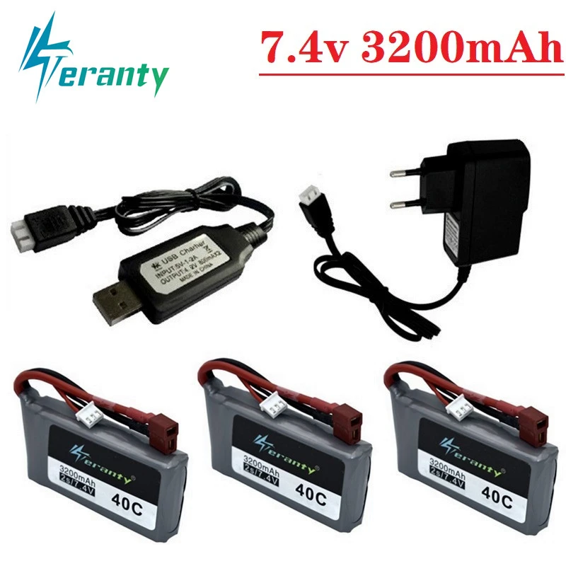 Обновленный Радиоуправляемый четырехколесный внедорожник 3200 мАч 40C для Wltoys 12428