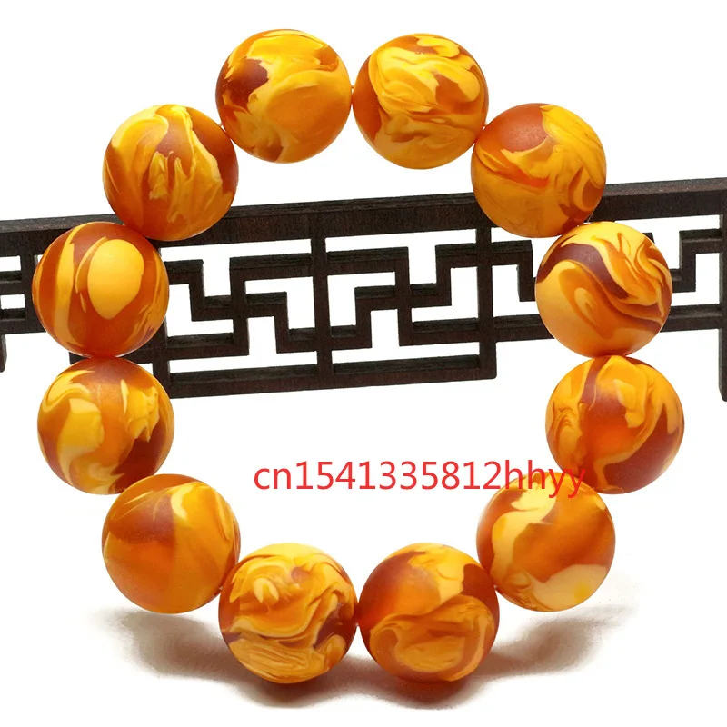 

Hot Selling New Product Beeswax Amber Buddha Bead Bracelet Charm Jewellery Hand-Carved Bracelet for Women Men Fashion Accessorie