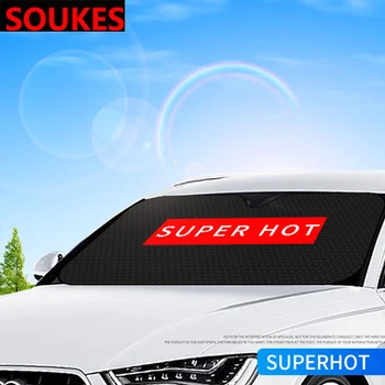 

Cartoon Eyes Car Windshield Sunshade Cover For Seat Leon Lbiza Skoda Octavia a5 A7 2 Rapid Kodiaq Hyundai Accent Solaris