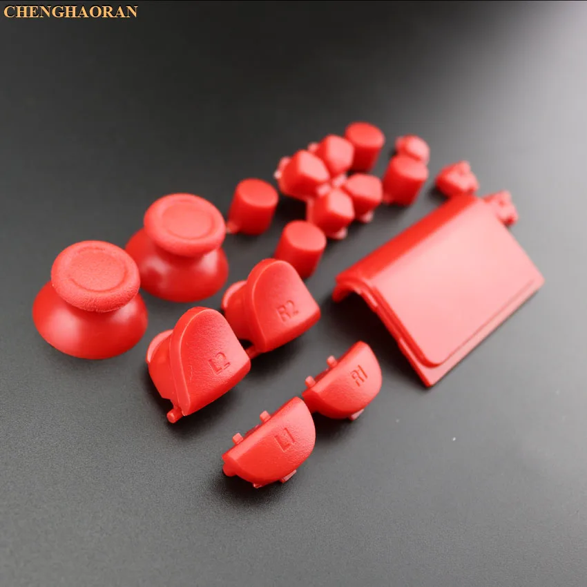 

ChengHaoRan 2.0 version Red Full Sets Replacement Parts Buttons For PlayStation 4 PS4 Controller for SONY DUALSHOCK 4 CONTROLLER