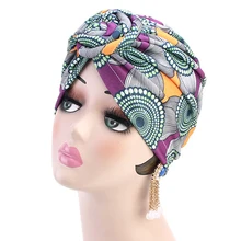 Женские аксессуары, декоративный обруч для волос в этническом стиле, шапка-тюрбан, мягкий мусульманский шарф с цветочным рисунком, подарки на каждый день, твист