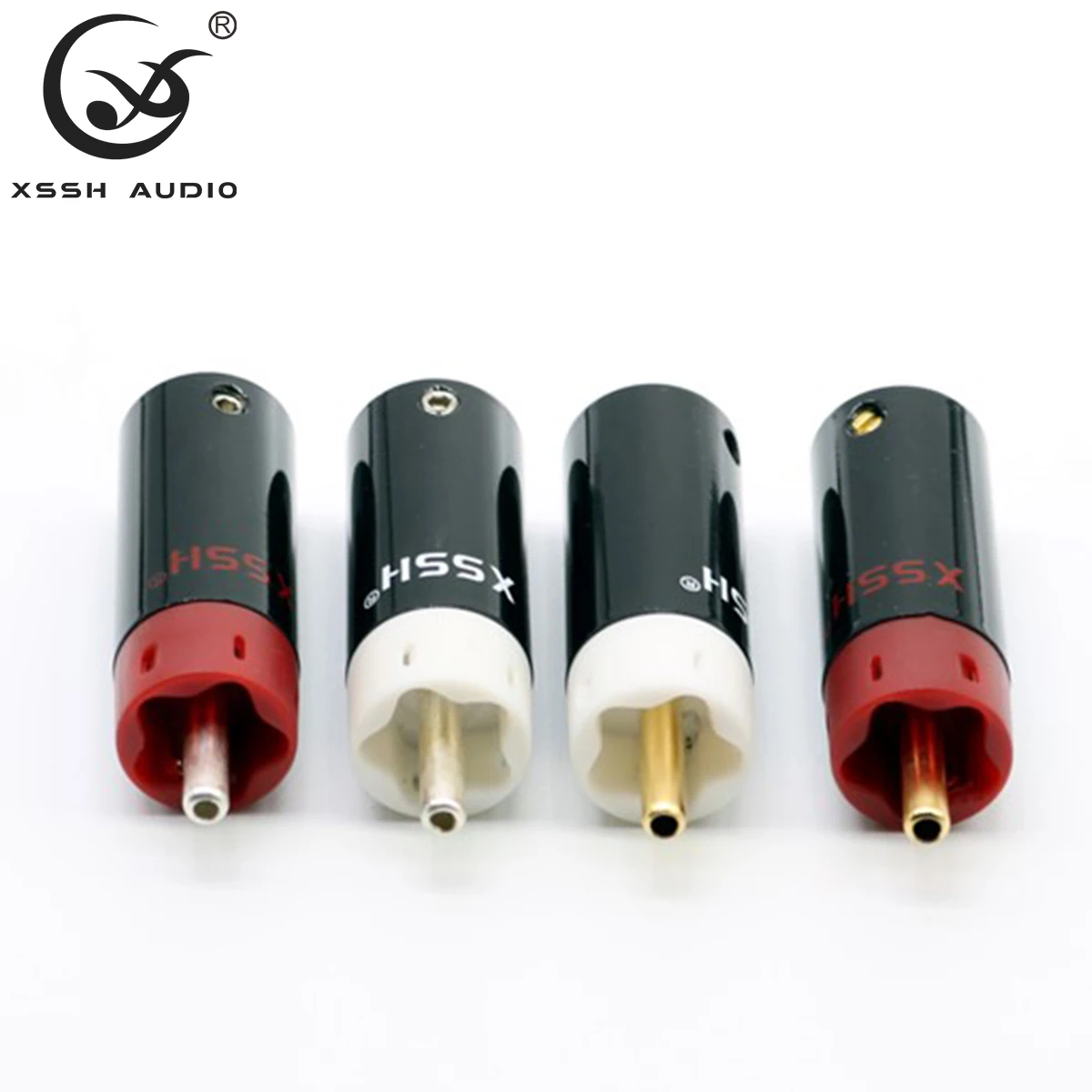 4 шт./8 шт. XSSH аудио высокое качество Hifi DIY 6 мм 8 мм золото или посеребренные латунные RCA разъем Auido