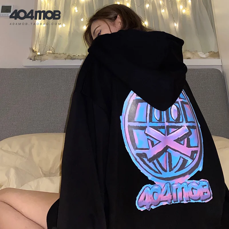 Толстовка мужская с капюшоном свободная утепленная толстовка принтом Халло в