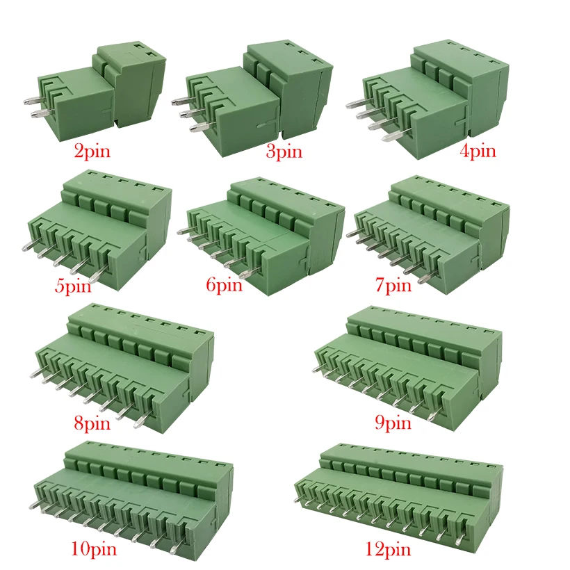 5 пар 15EDG 3 81 мм KF2EDG PCB винтовая Клеммная колодка Разъем штырь прямой игольчатый
