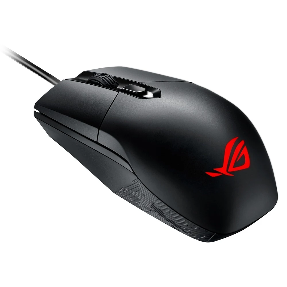 Мышь ASUS ROG Strix Impact 90MP00P0-B0UA00 оптическая, проводная, 5000 dpi, USB, RGB подсветка, цвет: черный