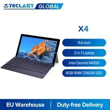 Tablet PC Gemini Intel N4100 Windows 10 Teclast X4 8GB 2-In-1 Wi-Fi SSD Type-C UHD GPU