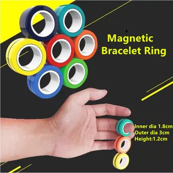 

Anti-Stress Magnetic Rings new magnetic bracelet ring toy